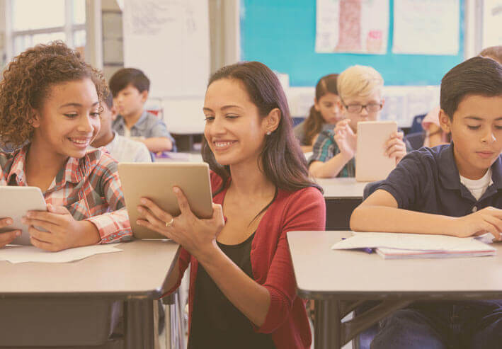 Teachers can manage content, classrooms, and assignments